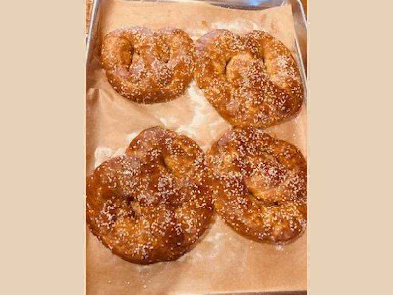 Salted Sourdough Pretzels