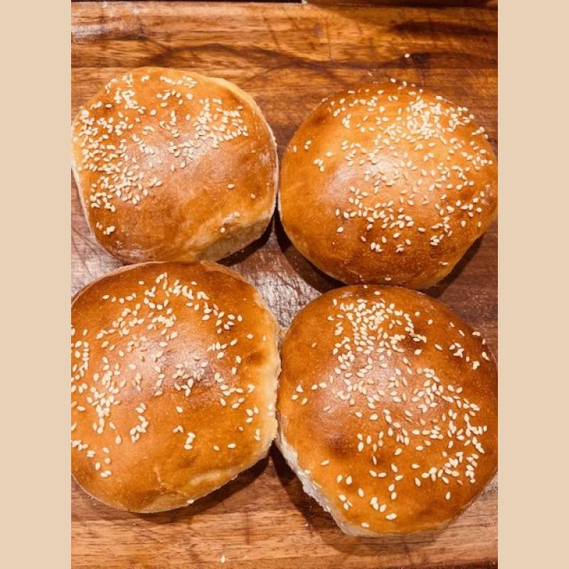 Pack of 4 Sourdough Hamburger Buns